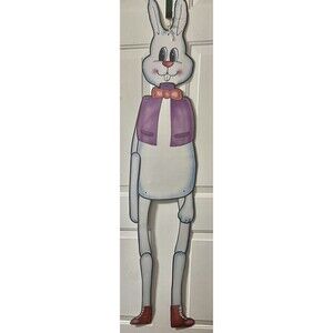 Vintage Bunny Rabbit Boy 60"  Die Cut Paper Decoration RARE